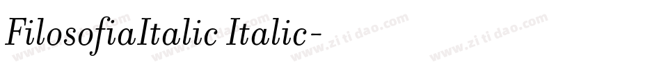 FilosofiaItalic Italic字体转换